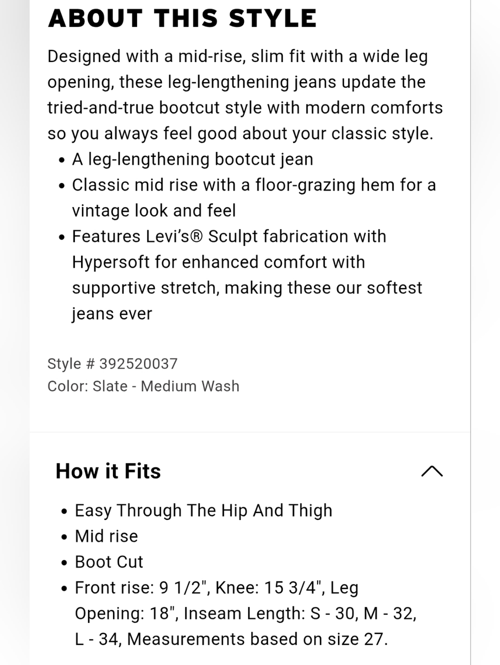 ❤️ LEVI'S CLASSIC BOOTCUT JEANS, 4 (27) - Picture 13 of 13